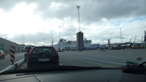 waiting to board the ferry...
