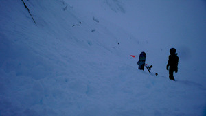 Shot of the width of the avalanche